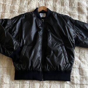 Old Navy Jet Black Bomber Jacket
